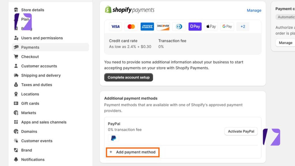 Stripe Integration for Shopify Step1