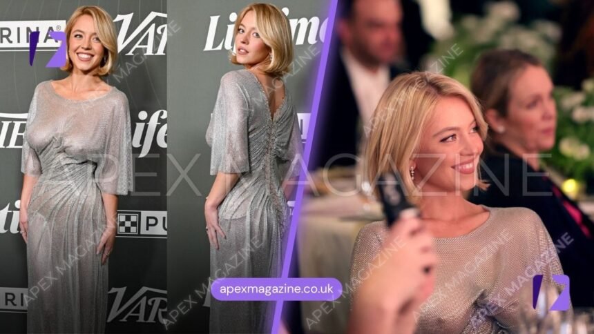 Sydney Sweeney Silver Dress