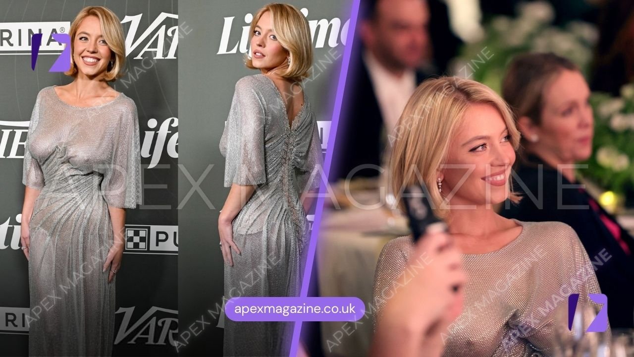 Sydney Sweeney Silver Dress