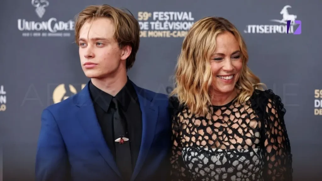 Jackson With Mother Maria Bello