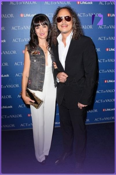 Kirk Hammett With Wife Lani