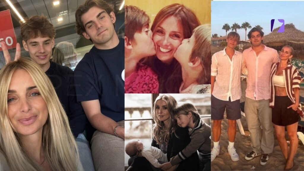 Louise Redknapp With Sons