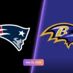 New England Patriots vs Baltimore Ravens Match Player Stats