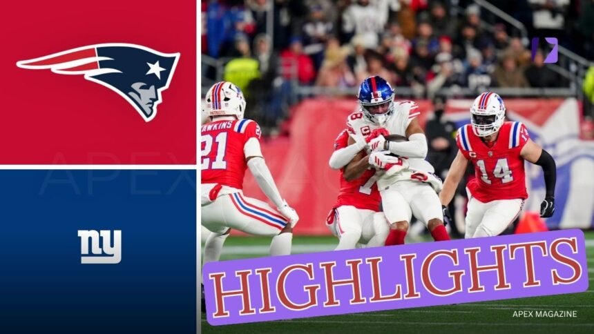 New England Patriots vs New York Giants Match Player Stats
